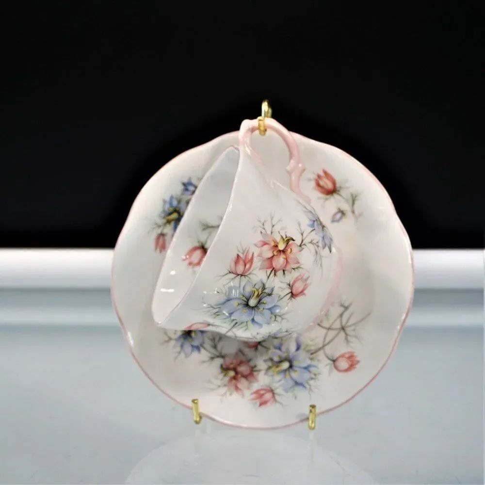 Vintage Rosina Wild Flowers Tea Cup & Saucer Fine Bone China England
